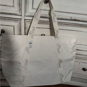 PINK Victoria's Secret Sparkling White Tote